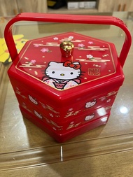 二手89成新✨Hello Kitty 2010絕版品 六角造型雙層糖果盒