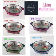 34x28 cm buffet embossed colour buffet tray set buffet food tray serving  tray