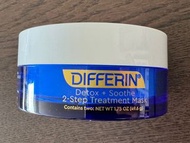 Differin Detox + Soothe 2-Step Treatment Mask 達芙文清體舒緩美容護理面膜，1.75 盎司（49.6 克) 深層清潔
