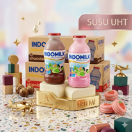 Indomilk UHT Botol Isi/Content : 24pcs × 190ml | Karton Rasa Cokelat Stroberi