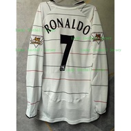 2003/05 Manchester United 3RD Long Sleeve Vintage Soccer Jersey S-XXL Adult Quick Dry Sweatshirt AAA