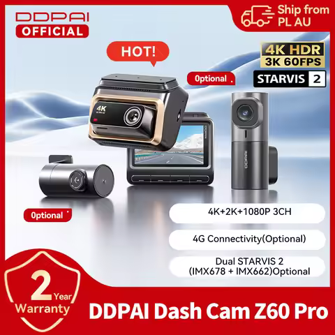 DDPAI 4K Dash Cam Z60 Pro HDR Support Front and Rear Interior Car Camera SONY STARVIS2 678 Sensor 5G