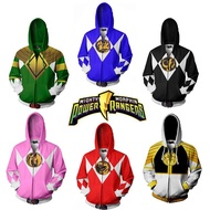 【COD Mighty Morphin Power Rangers เสื้อกันหนาว เสื้อฮู้ดดี้ พิมพ์ลาย 3D