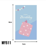 MUIMISC - (50 แผ่น/ชุด) Sticker สติ๊กเกอร์ อวยพรวันเกิด happy birthday HBD สติ๊กเกอร์HBD ติดของขวัญ
