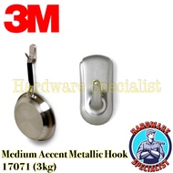 3M Command Accent Metallic Coated Medium Hook 1 3kg 17071
