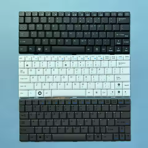 XIN US Keyboard For ASUS Eee PC EPC 1000H 1000HD 1000HE 1000HA 1002HA 1000HG Laptop English White Bl