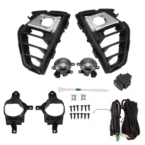 ABLZ-Car LED Fog Light Lamp Cover Grill Frame Wire Switch Bracket 1 Set For Nissan NV350 Urvan 2023 