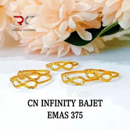 CINCIN INFINITY EMAS TULEN 375 CINCIN BAJET EMAS 375 CN INFINITY PAHAT EMAS 375 INFINITY RING SIMPLE