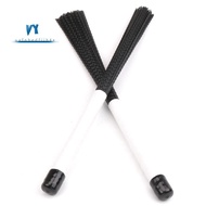 2Pcs Cajon Brush Telescoping Drum Brushes Nylon Sticks Percussion for Jazz Stick Drum Musical
