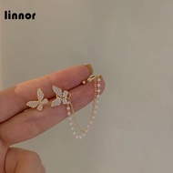 Butterfly Korean Ear Clip Fake Earrings Crystal Earings New