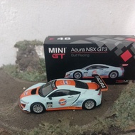 Mini GT// 48 Acura NSX GT3 Gulf Racing USA Exclusive - Free Protector