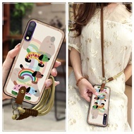 Graffiti Cute Phone Case For Tecno Camon12 Pro/CC9 Fashion Design Cartoon Silicone Necklace Durable 