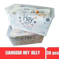 Ligugi Hey Jelly 1050g Jelly Agar Various Fruit Flavors Strawberry Grape Blueberry 30Pcs x 35g