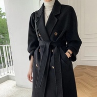 long coat wanita winter/jas blazer panjang selutut berkancing,women