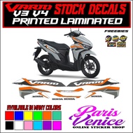 honda vario v3 stock decals printed laminated original sticker v3 v4 fitted