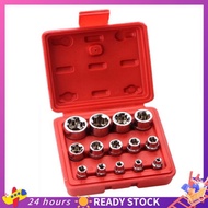 【HOT SALE】 14Piece E-TORX Socket Set Premium Female Torx Socket Set Star Socket External Torx Set