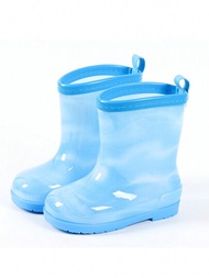 全新男孩彩虹雨靴,pvc材質耐水中筒防滑橡膠鞋,輕便耐穿幼兒雨衣