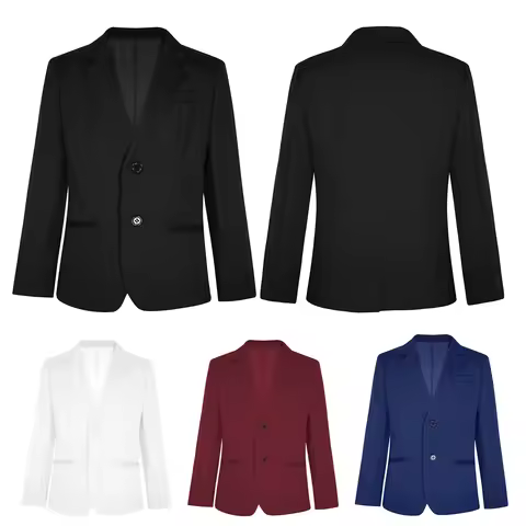 Autumn Kids Boy Formal Dress Blazer Flower Boy's Tuxedos Suit Jacket Gentleman Wedding Birthday Part