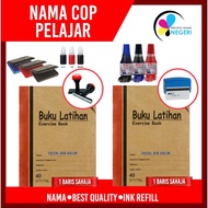 Cop Nama Untuk Kegunaan Pelajar, Cop Nama Buku, Cop Buku Nama Buku Sekolah, Name Stamp, Stamp Nama P