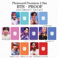 PHOTOCARD SET PC BTS PROOF COLLECTOR - 2 Sisi Premium Kpop - 7 pcs Full Laminasi