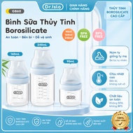 Dr.isla Milk Bottle for newborns, glass material, 90ml160ml240ml, anti-filling design BPA Free GB60