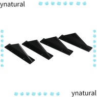 YNATURAL 4pcs Rear Bumper Diffuser, Black / Carbon Fiber 150*30*45mm Rear Lower Bumper Wing Lip Diffuser, ABS Curved Shape / Straight Shark Fin Spoiler Trim Covers
