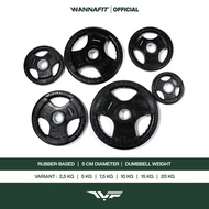 WANNAFIT Dumbbell Plate Rubber Barbell/ | 5cm Dumbbell Plate Barbell 2.5kg 5kg 7.5kg 10kg 15kg 20kg 