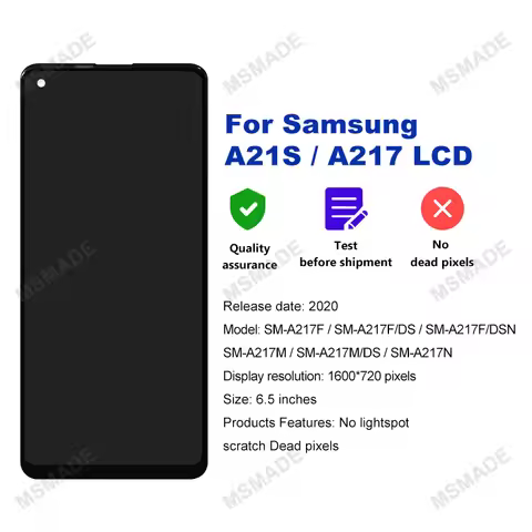 For Samsung Galaxy A21S Screen SM-A217F A217F/DS LCD Touch Display Digitizer Screen For Samsung A21S