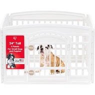 IRIS USA Cl-604E 586680 Exercise Playpen 4 Panels with Door White 61 cm