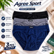 ( 3pc ) CD Agree 3088 | Agree Sport Men's Underwear with Elastic Wrinkles - Kshop