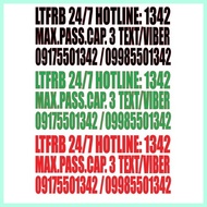 ▤ ♕ ♞,♘,♙LTFRB 24/7 HOTLINE STICKER set