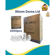 1000pcs 95mm Dome Lid Clear
