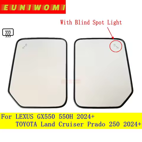 Auto Side Door Heated Convex Car Rearview Mirror Glass With Blind Spot For LEXUS GX550 550H TOYOTA L