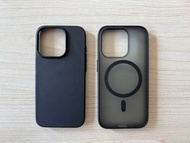 iPhone 15 Pro,  圖拉斯 Torras,「黑色透明 / 磨砂」 Magsafe手機殼