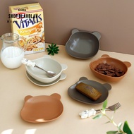 [TEDDY BEAR PLATE & BOWL] Cereal bowl Cute bowl Kids bowl Cute plate Plate Teddy bear Children's Tab