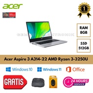 Bisa Spk!# Laptop Acer Aspire 3 A314-22 Amd Ryzen 3-3250U / 4Gb 512Gb
