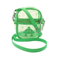 【二手】Chrome Hearts TAKA MINI 單肩包，3 Cemetery Cross Patch 款，PVC 塗層帆布皮革