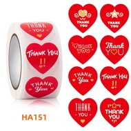 สติ๊กเกอร์ สติ๊กเกอร์ม้วนข้อความ ขอบคุณ หัวใจ Thank you / Love SR-8