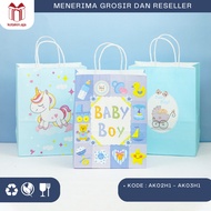 Kraft Paper Bag/Birthday Paper Bag/Baby Paper Bag/Birthday Gift Bag/Birthday Gift Bag/Motif Paper Bag I AK02H1-AK03H1