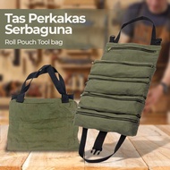 Tas Perkakas Gulung Foldable Rolling Tool Bag Canvas