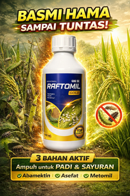 RAFTOMIL GOLD 686SC 1liter INSEKTISIDA ABAMECTIN/ABAMEKTIN ASEFAT METOMIL AMPUH MEMBASMI HAMA