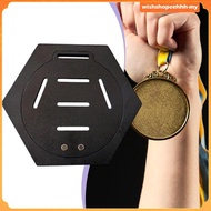 [WishshopeehhhMY] Medal Display Stand Showcase Honeycomb Holder for Wall Award Display Rack Award Ho