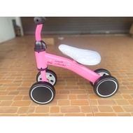 Balance Bike 4-Wheel Push Pink