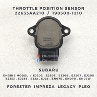 22633AA210 / 198500-1210 TPS Sensor - Subaru EJ22 EJ25 EJ202 EJ205 EJ207 EJ253 EJ255 EN07S Forester 