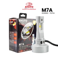 1 Buah Lampu LED Motor AYOTO M7A Hi Low AC DC Watt 38+38 Sambung Kabel
