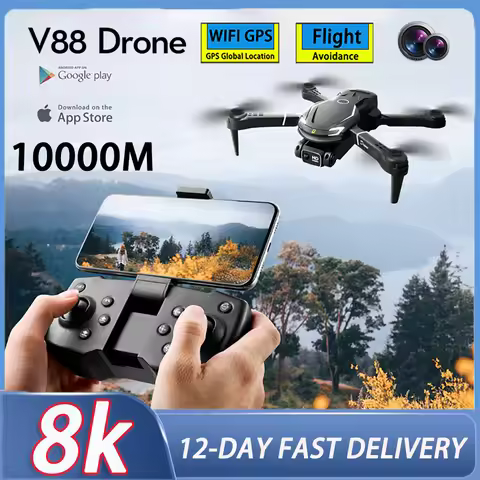 2024 New V88 Drone 8K 5G GPS FPV Professional HD Aerial Photography Remote Control Aircraft HD Camer