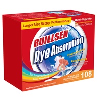 RUILLSEN 108 Count Dye Absorption,Dye Trapping Grabber Sheet Stain Remover Sheets for Laundry Mainta