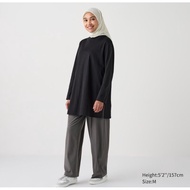 KATUN UNIQLO AIRISM COTTON LONG-SLEEVED TUNIC T-SHIRT UNIQLO WOMEN'S T-SHIRT