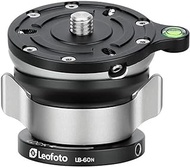 Leofoto LB-60N 60mm Leveling Base for Tripod w Butterfly Lock Collar 33lb Max Load +/-15° Tilt