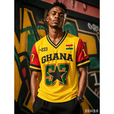 Ghana Football TShirt Y2K Retro Uniforms Football Tshirt Summer Streetwear Women Men Tshirt Soccer F